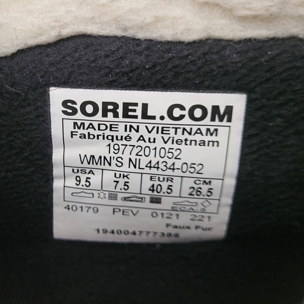 Sorel Out 'N About III Quarry Gray Conquest Suede Waterproof Faux Fur Boots 9.5 - Picture 10 of 11